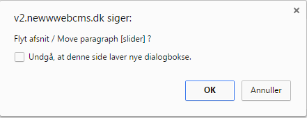 Afsnitstyper: Slider - Bekræft