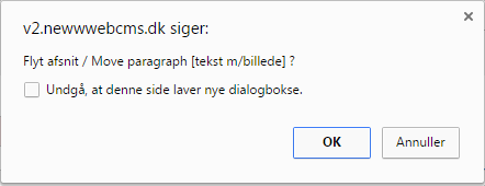 Afsnitstyper: Tekst m/billede - Bekræft